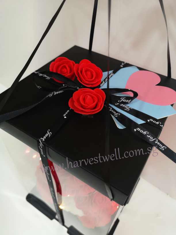 Hot Air Balloon Red Rose Teddy Bear